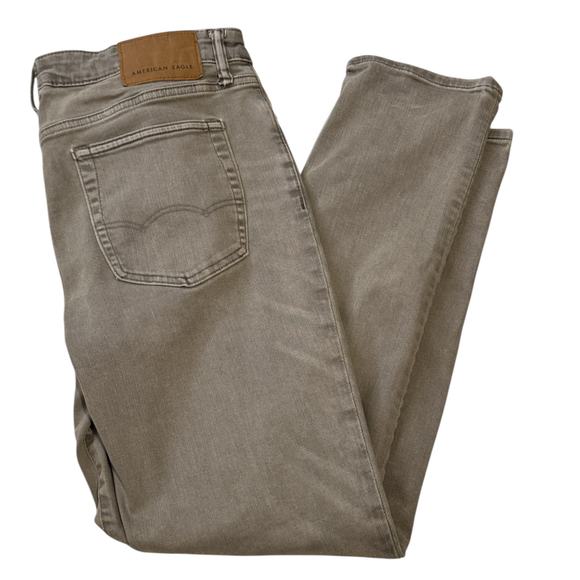 American Eagle Next Level AirFlex Slim Straight Light Gray Jeans - Picture 4 of 6